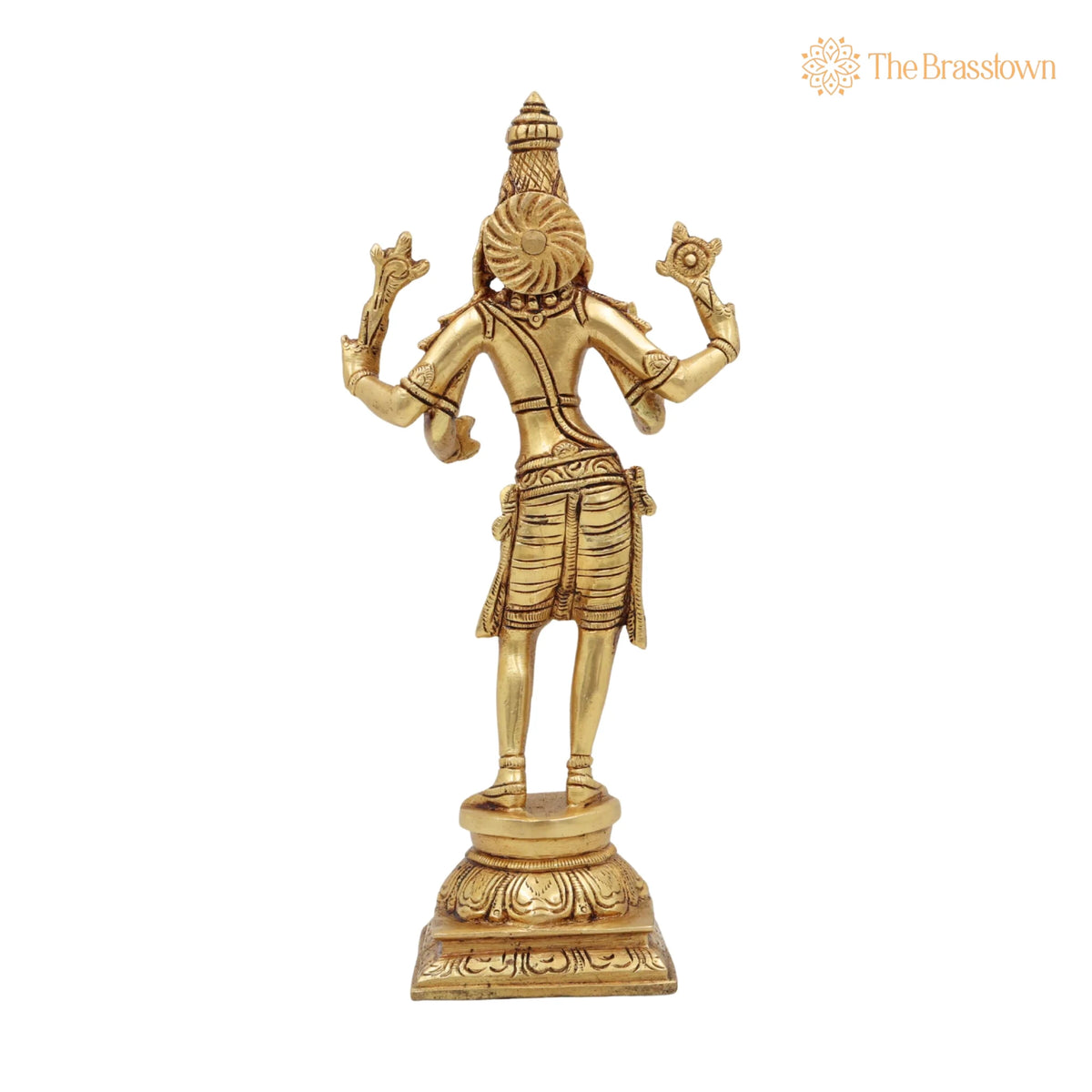 Brass Hayagriva Idol – Handcrafted Hayagreeva Murti Hayasirsa Veda Moorthy Vidya Varada Lakshmi Hayagriva Statue for Pooja, Temple 9 Inch 4
