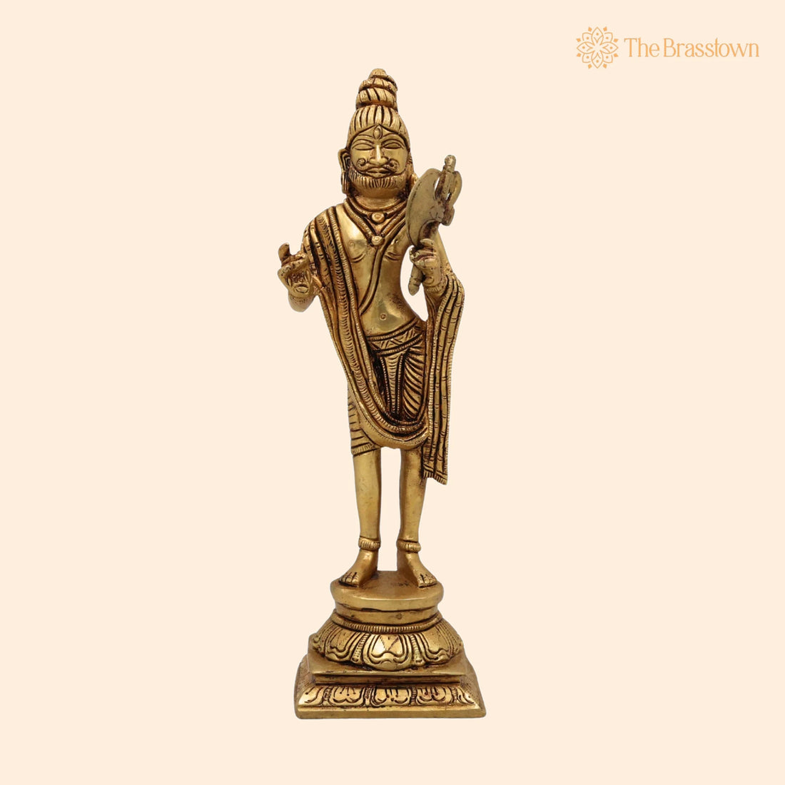 Handcrafted Brass Parashurama Idol – Lord Parasurama Murti, Vigraha, Pratima, Rama Bhargava, Rama Jamadagnya, Veerarama for Home 9 Inch 1