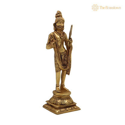 Handcrafted Brass Parashurama Idol – Lord Parasurama Murti, Vigraha, Pratima, Rama Bhargava, Rama Jamadagnya, Veerarama for Home 9 Inch 2