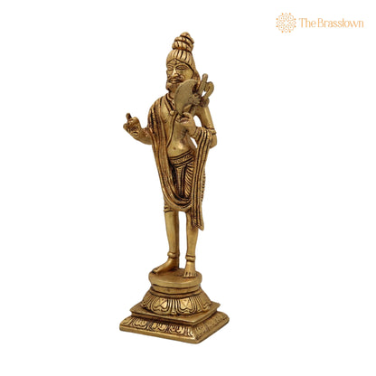 Handcrafted Brass Parashurama Idol – Lord Parasurama Murti, Vigraha, Pratima, Rama Bhargava, Rama Jamadagnya, Veerarama for Home 9 Inch 3