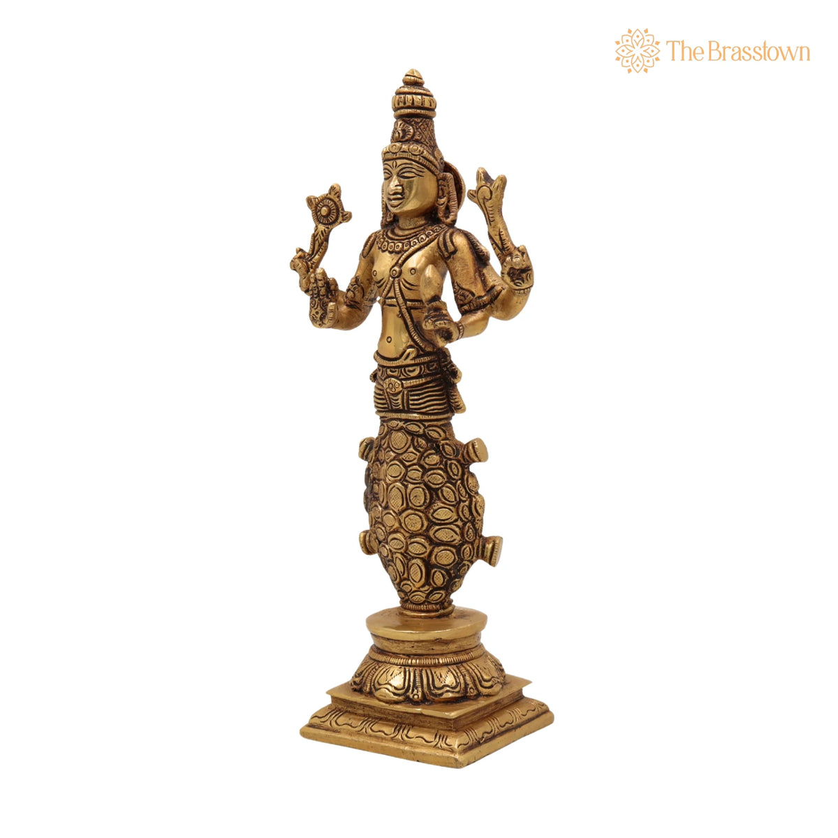 Brass Kurma Avatar Idol – Handcrafted Vishnu in Tortoise Form Murti, Panchaloha &amp; Temple Statue for Pooja, Home Décor, Spiritual Worship 9 Inch 3