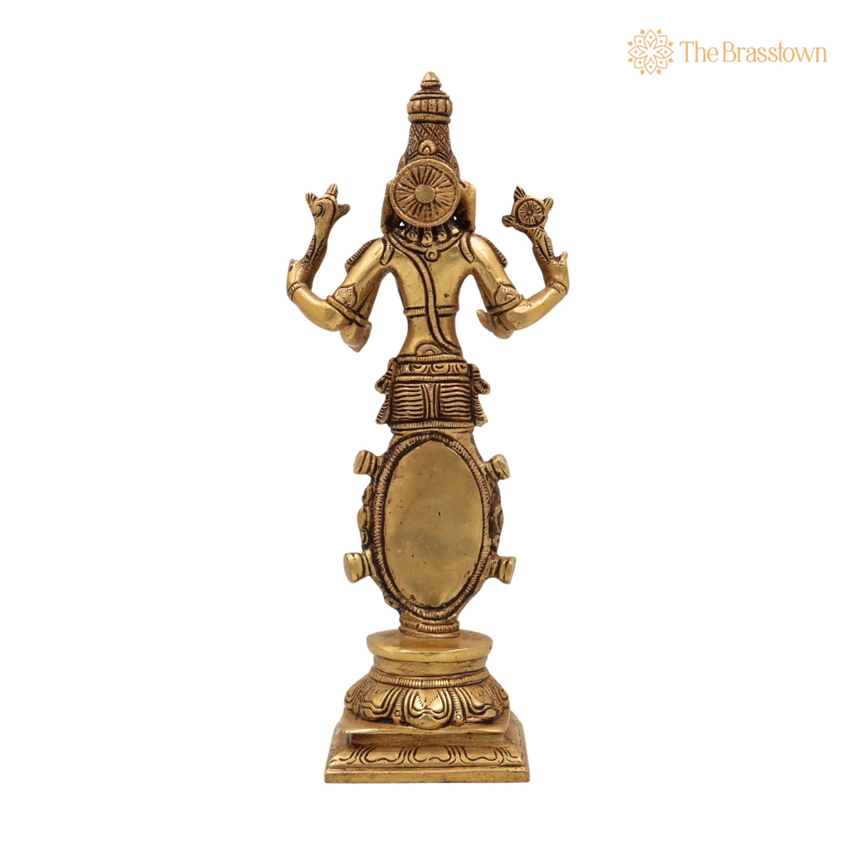 Brass Kurma Avatar Idol – Handcrafted Vishnu in Tortoise Form Murti, Panchaloha &amp; Temple Statue for Pooja, Home Décor, Spiritual Worship 9 Inch 4