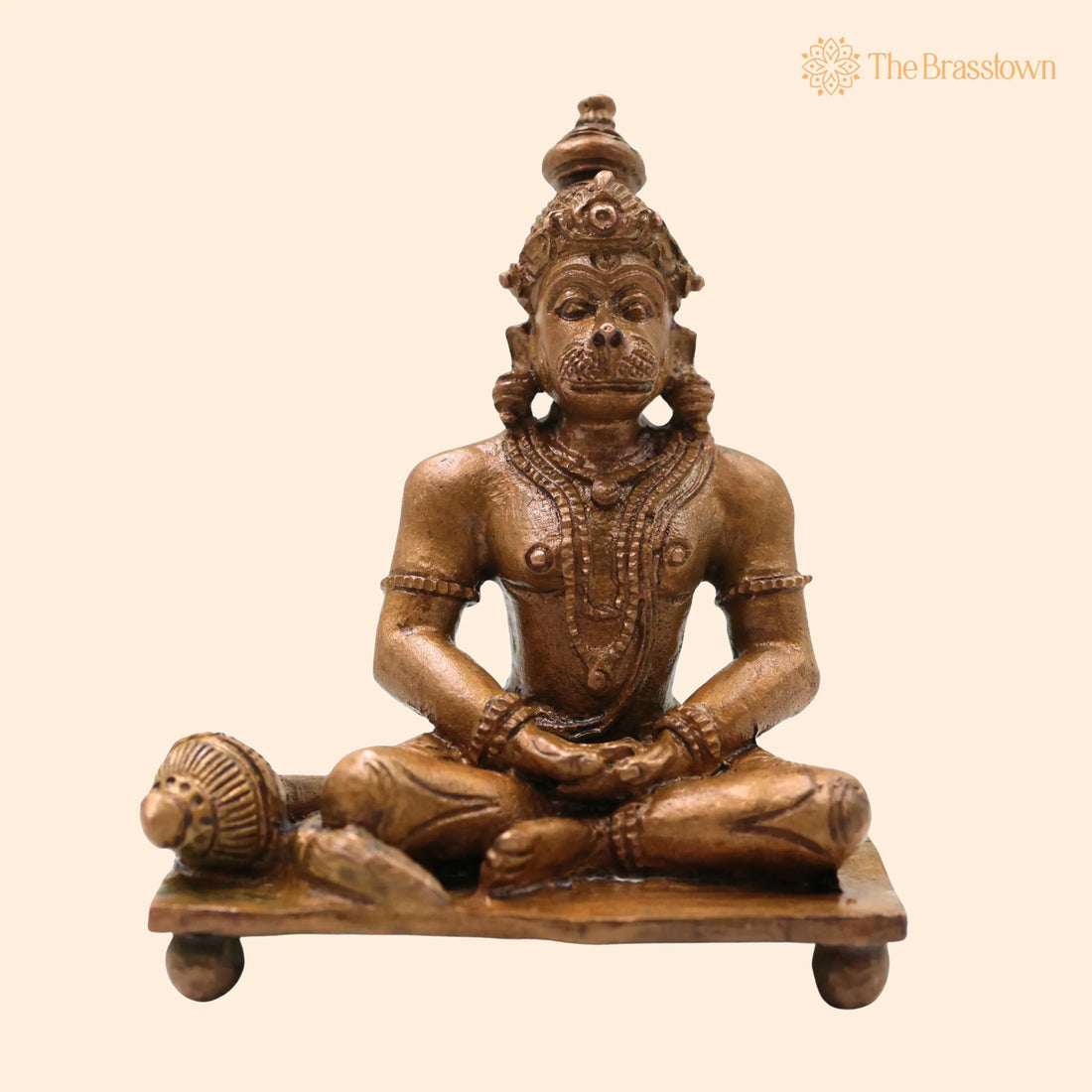 Bronze Hanuman Idol – Handcrafted Anjaneya Bajrangbali Maruti Sankat Mochan Ram Bhakta Hanuman Statue for Puja, Home Mandir &amp; Décor 3 Inch 1
