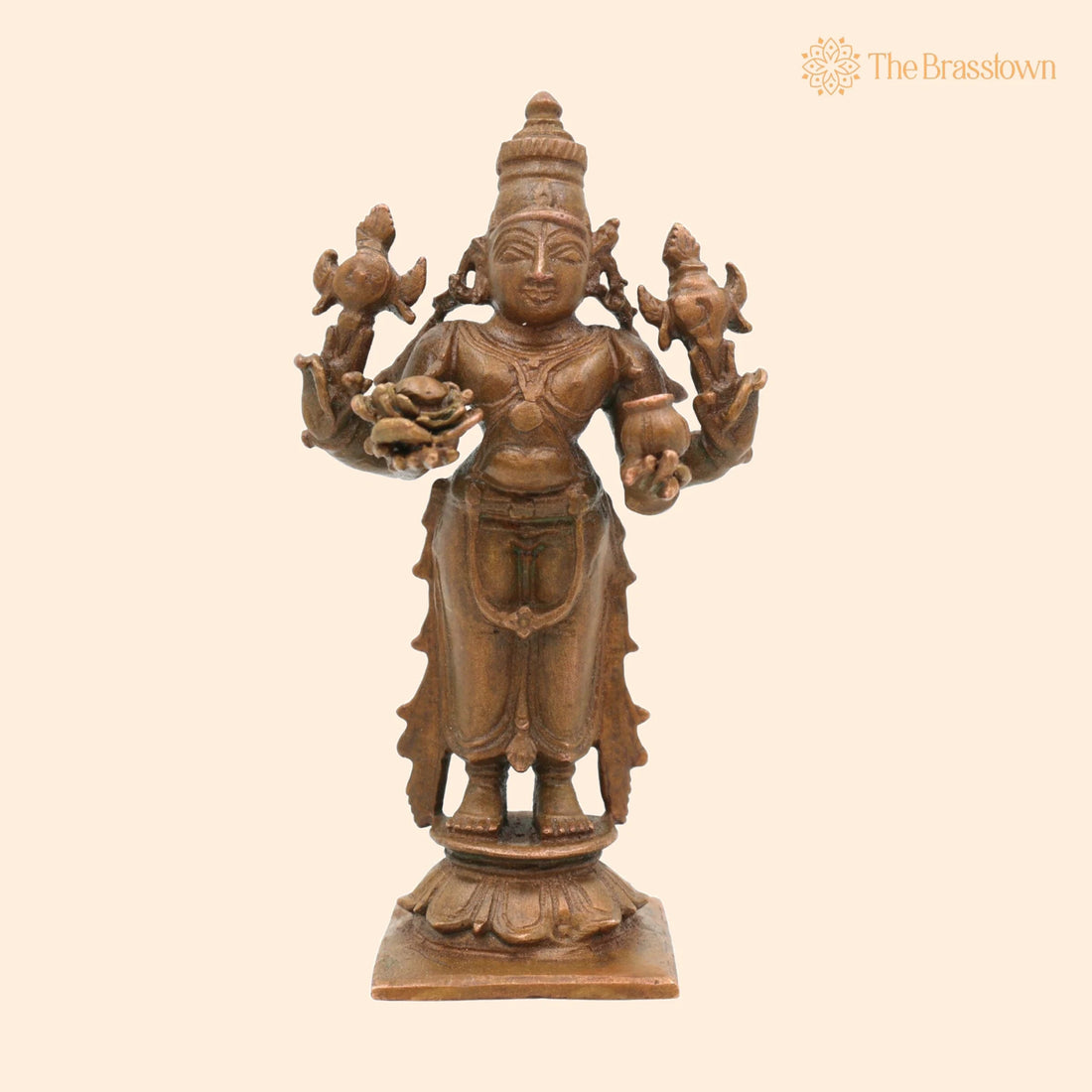 Bronze Dhanvantari Idol – Handcrafted Panchaloha Statue, Ayurvedic God Murti, Lord Dhanvantari, Chola Art Home &amp; Temple Décor 4 Inch 1