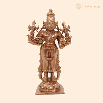 Handcrafted Bronze Dhanvantari Idol – Panchaloha Dhanvantri Murti, Ayurvedic God of Healing &amp; Health for Home Temple 4 Inch 1
