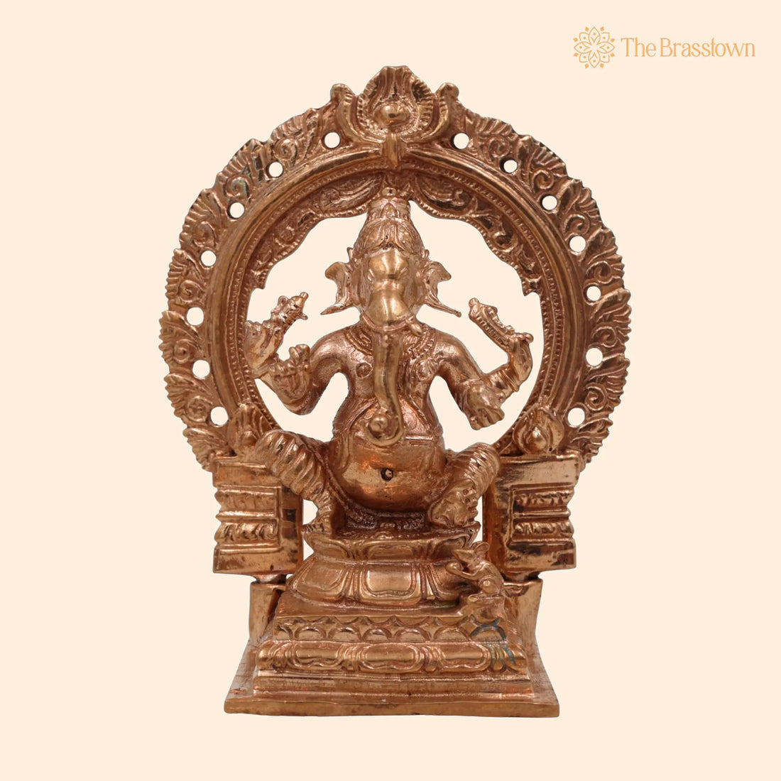 Bronze Lord Ganesha Idol – Handmade Ganesh Murti for Pooja, Home Temple &amp; Spiritual Décor 4 Inch 1