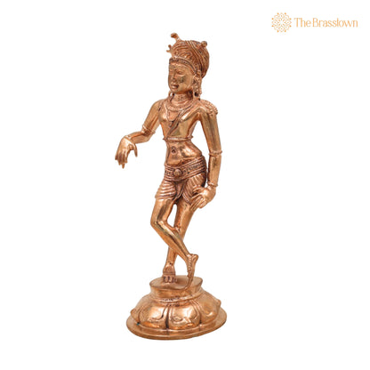 Vrishavahana Shiva Idol in Panchaloha Bronze – Mahadev Murti, Bholenath Statue, Handmade Chola Art Shiva for Puja &amp; Home Décor 6 Inch 3