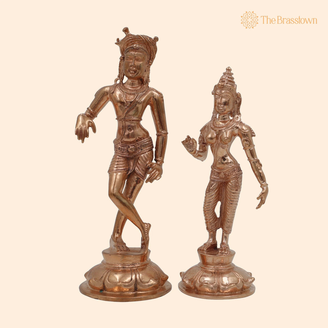 Panchaloha Bronze Shiva Parvati Idol – Handmade Chola Art Hindu Sculpture for Puja &amp; Home Décor 6 Inch 1