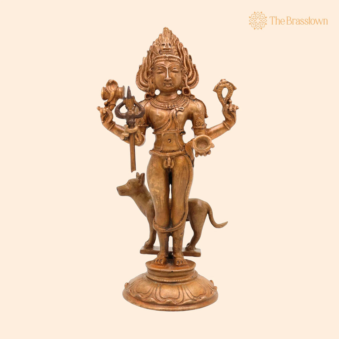 Bronze Kala Bhairava Idol – Handcrafted Lord Bhairav Murti for Pooja, Home Décor &amp; Spiritual Gifts 5.5 Inch 1