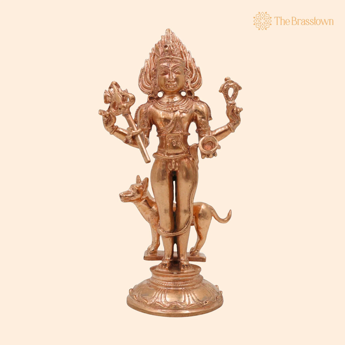 Bronze Handmade Kaal Bhairava Idol – Panchaloha &amp; Brass Statue for Home, Temple &amp; Pooja Décor 5.5 Inch 1
