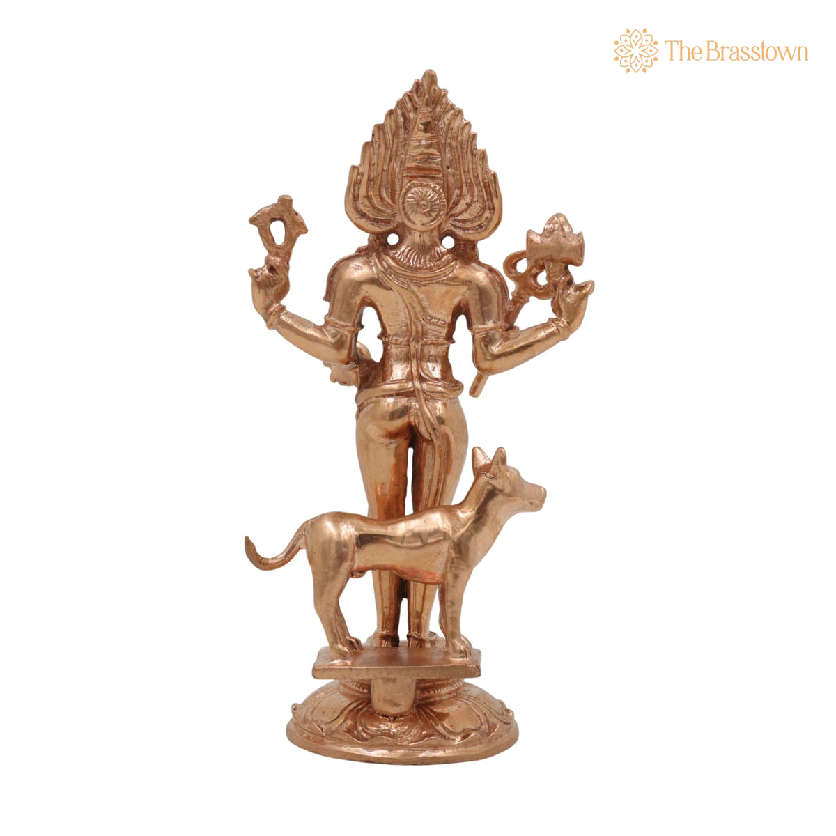 Bronze Handmade Kaal Bhairava Idol – Panchaloha &amp; Brass Statue for Home, Temple &amp; Pooja Décor 5.5 Inch 4