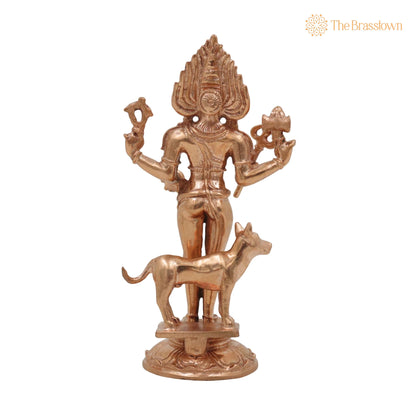 Bronze Handmade Kaal Bhairava Idol – Panchaloha &amp; Brass Statue for Home, Temple &amp; Pooja Décor 5.5 Inch 4