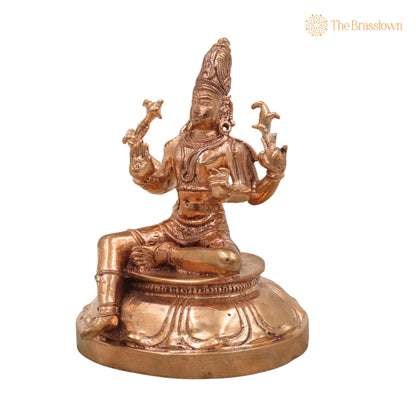 Handcrafted Bronze Shiva Idol – Mahadev, Bholenath, Chola Art, South Indian Temple Statue 4 Inch 3