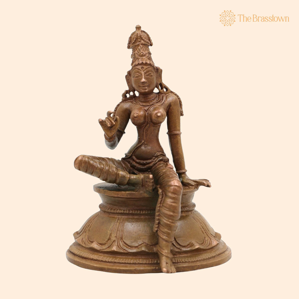 Bronze Parvati Devi Idol – Handcrafted Traditional Murti for Puja, Home Mandir &amp; Décor 4 Inch 1