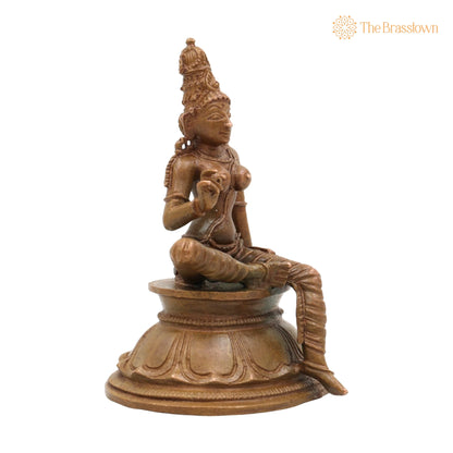 Bronze Parvati Devi Idol – Handcrafted Traditional Murti for Puja, Home Mandir &amp; Décor 4 Inch 2