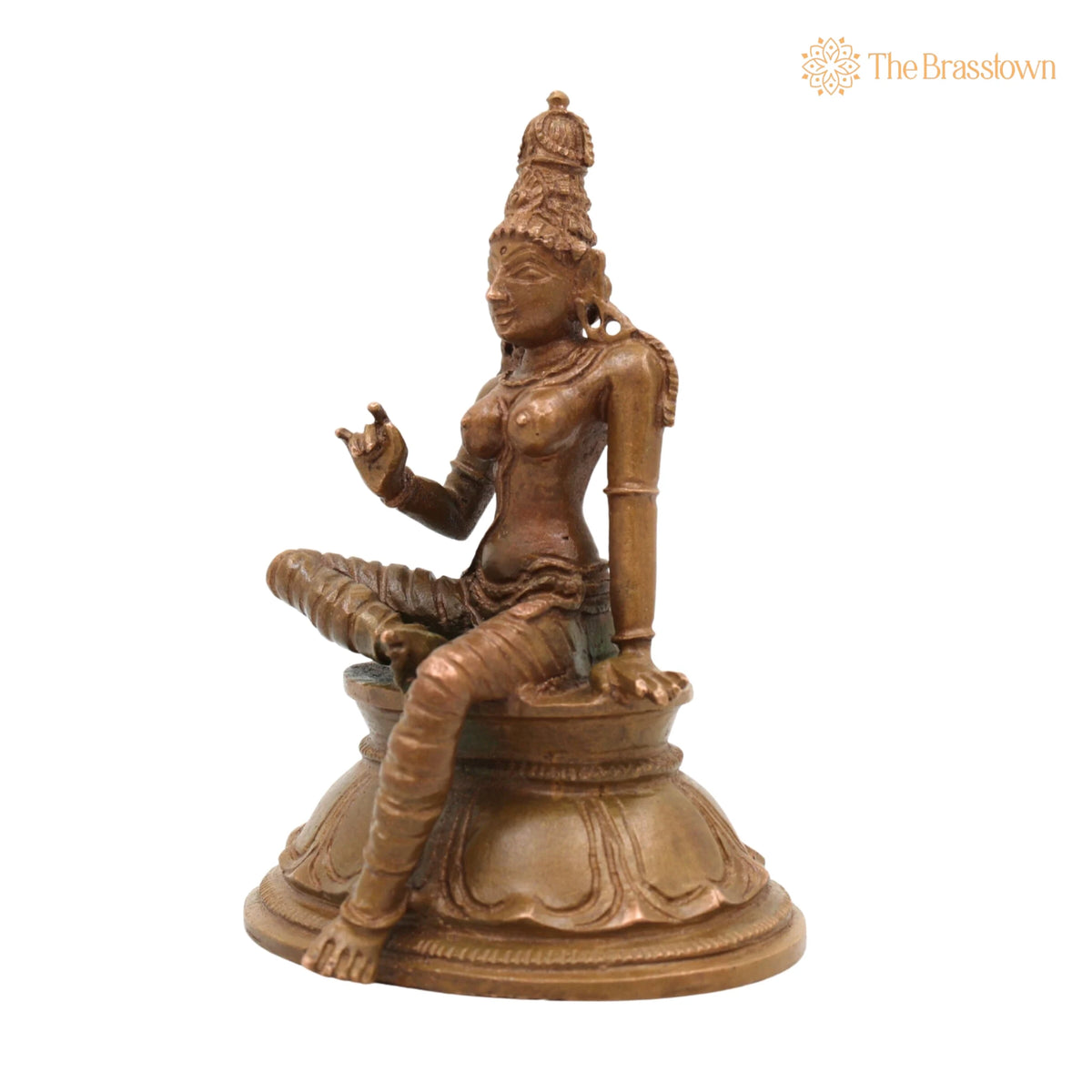 Bronze Parvati Devi Idol – Handcrafted Traditional Murti for Puja, Home Mandir &amp; Décor 4 Inch 3