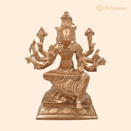 Handmade Bronze Varahi Amman Idol – Panchaloha Varahi Devi Statue, Varahi Mata, Varahi Shakti for Puja &amp; Temple Décor 5 Inch 1