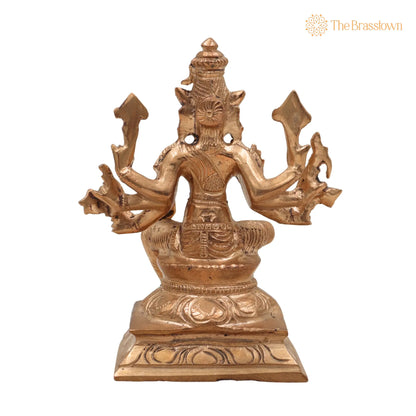 Handmade Bronze Varahi Amman Idol – Panchaloha Varahi Devi Statue, Varahi Mata, Varahi Shakti for Puja &amp; Temple Décor 5 Inch 4