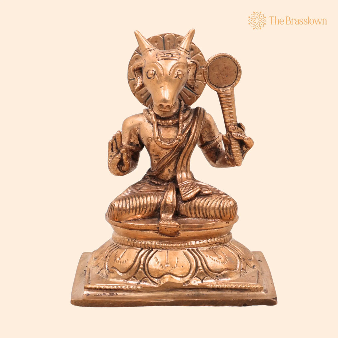 Divine Panchaloha Bronze Patanjali Idol – Handcrafted Maharshi Rishi Yogacharya Murti Vigraha, Ashtanga Yoga Sutra Sage Sculpture 4 Inch 1