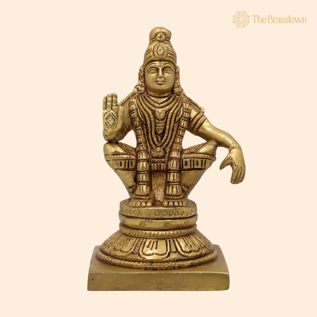 Brass Lord Murugan Idol – Handcrafted Kartikeya, Skanda, Subramanya, Shanmukha, Kumara Swamy, Vel Murugan Statue for Pooja 5 Inch 1