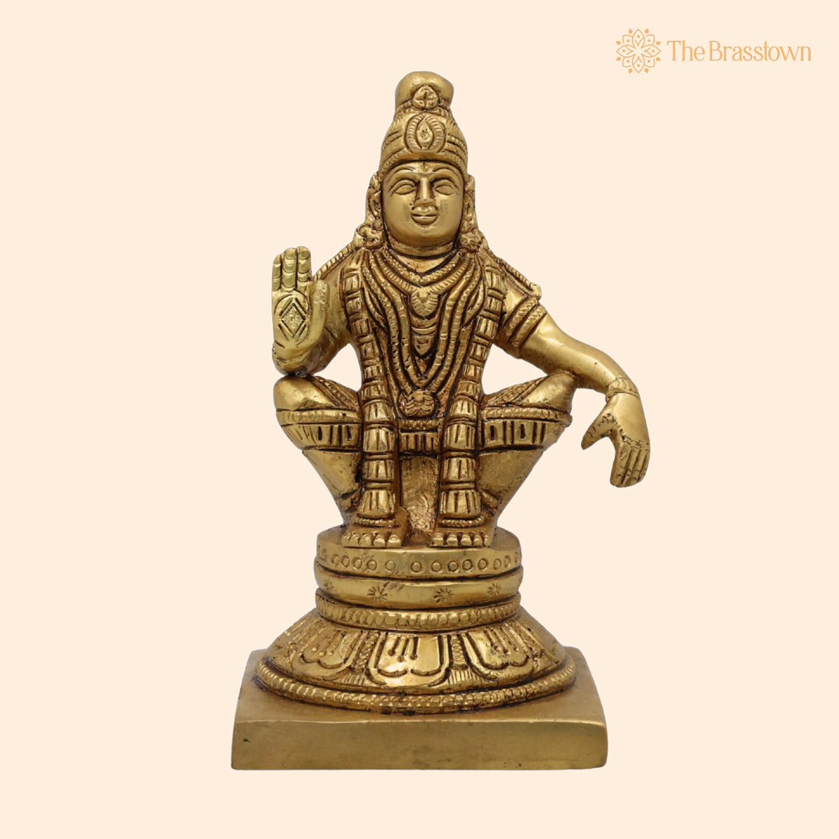 Brass Lord Murugan Idol – Handcrafted Kartikeya, Skanda, Subramanya, Shanmukha, Kumara Swamy, Vel Murugan Statue for Pooja 5 Inch 1