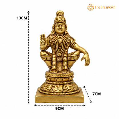 Brass Lord Murugan Idol – Handcrafted Kartikeya, Skanda, Subramanya, Shanmukha, Kumara Swamy, Vel Murugan Statue for Pooja 5 Inch 5
