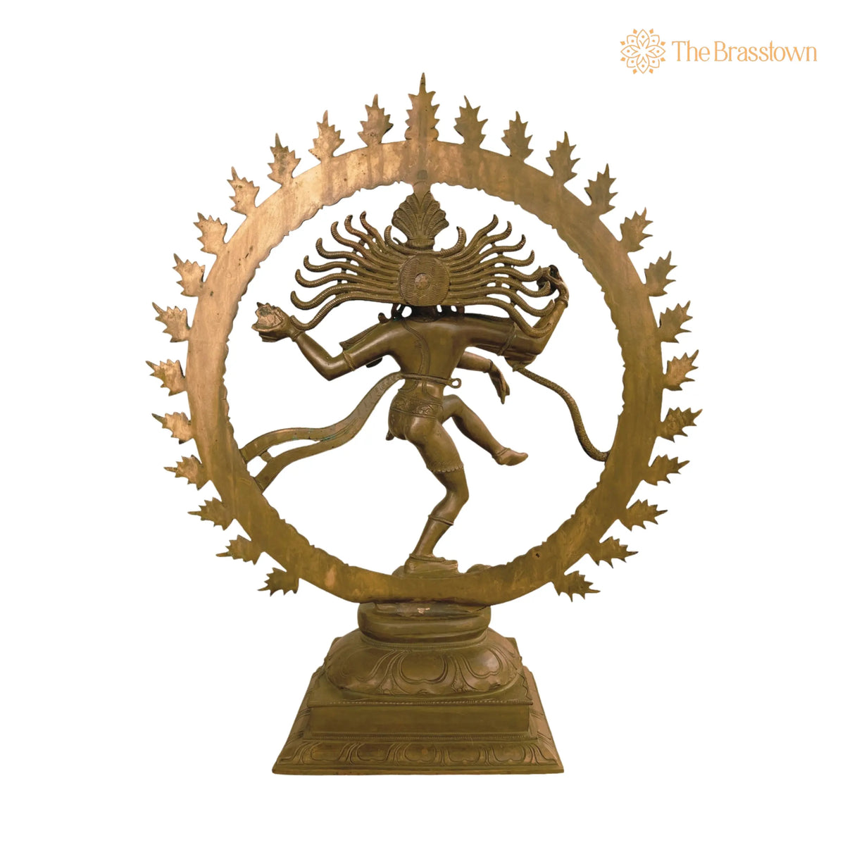 Handcrafted Bronze Panchaloha Nataraja Murti – Hindu God Natraj Statue, Cosmic Dance Sculpture, Temple Décor, Gift Item 25 Inch 4