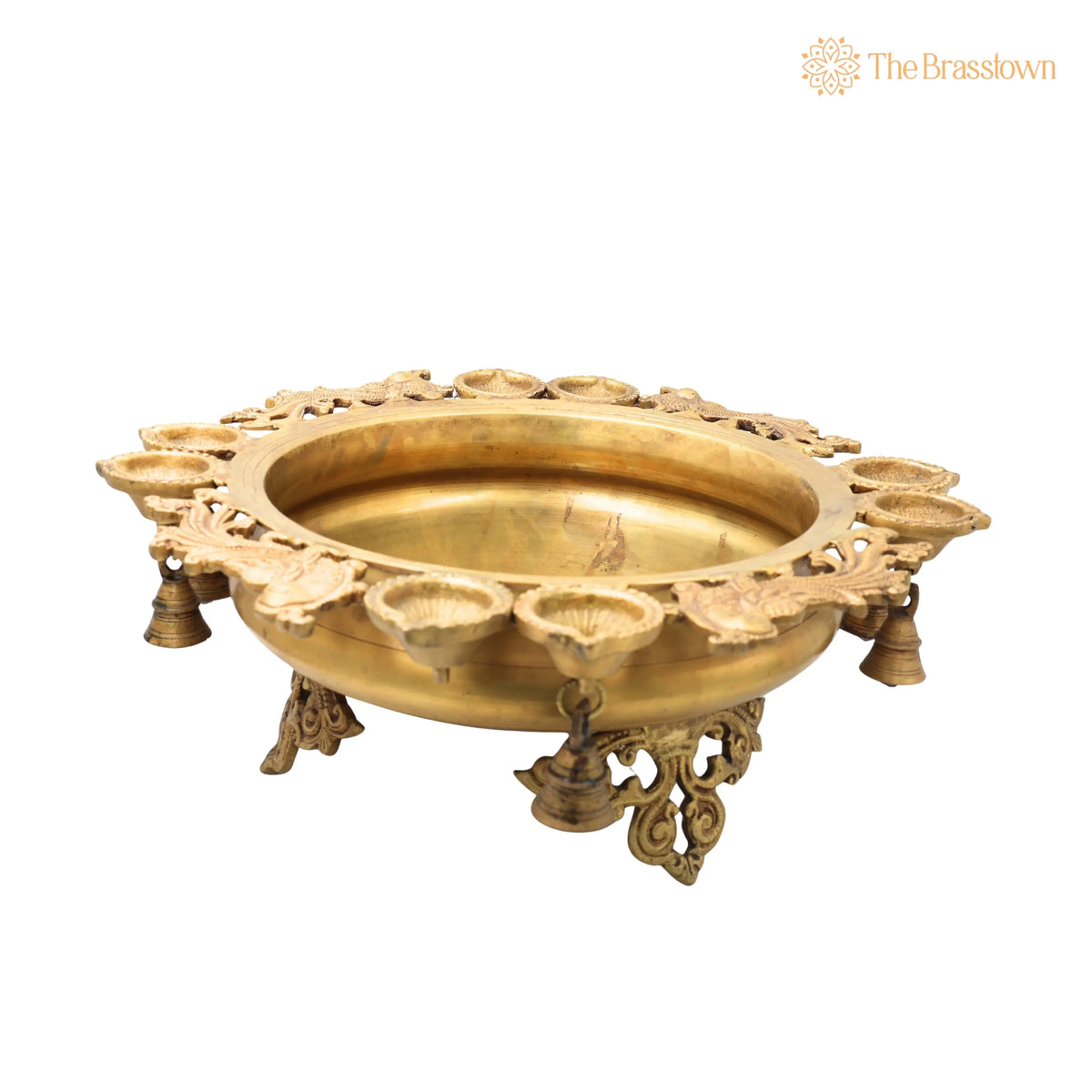Brass Urli Idol – Handcrafted Kerala Uruli Bowl for Pooja &amp; Home Décor, Peetal Pittal Traditional Temple Urli 6.5 Inch 2