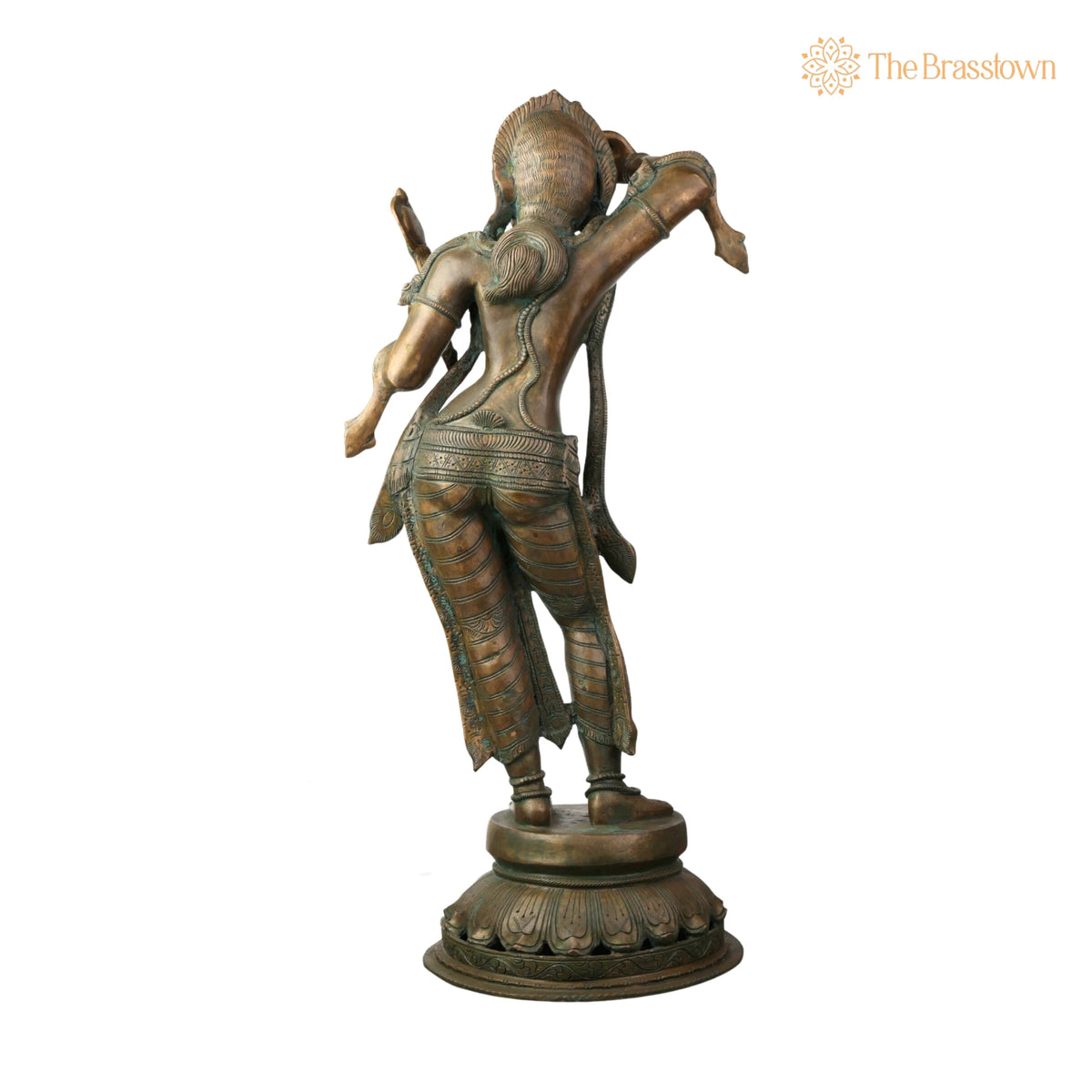 Handcrafted Panchaloha Bronze Apsara Idol for Puja, Home Mandir &amp; Décor 25.5 Inch 4