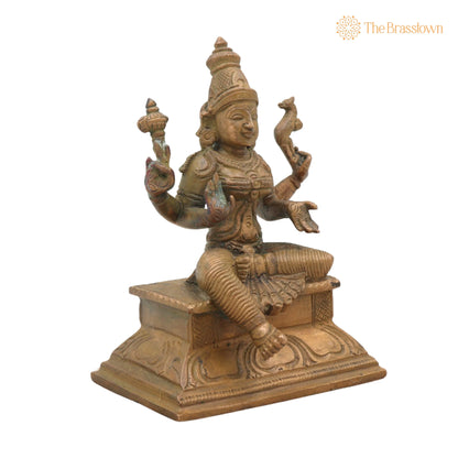 Handcrafted Bronze Parvati Devi Idol – Panchaloha Gauri Uma Durga Statue for Puja, Home Mandir &amp; Décor 5 Inch 2