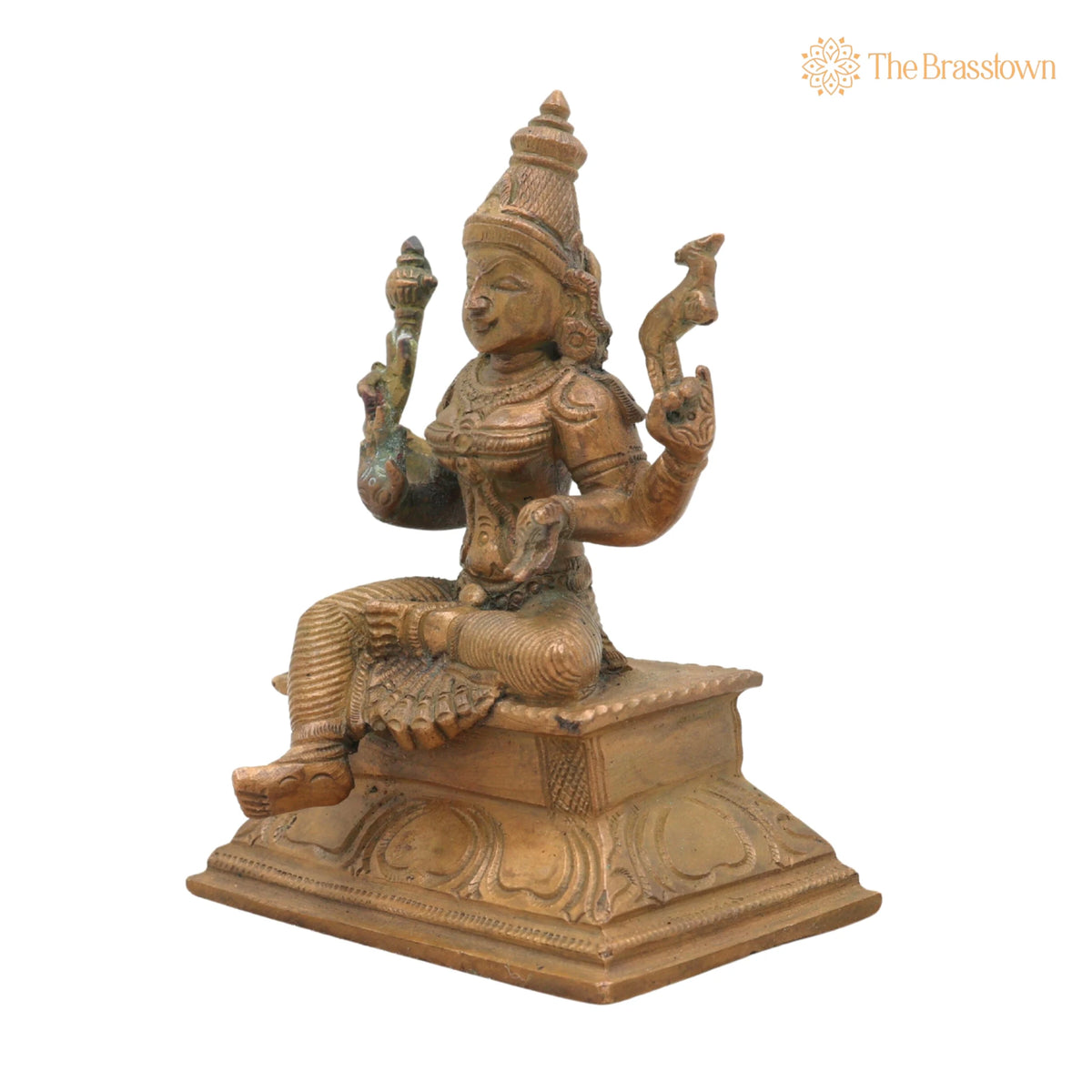 Handcrafted Bronze Parvati Devi Idol – Panchaloha Gauri Uma Durga Statue for Puja, Home Mandir &amp; Décor 5 Inch 3