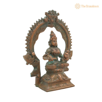 Handcrafted Bronze Annapurna Devi Idol – Panchaloha Annapoorna, Annapurneshwari, Temple &amp; Home Décor 7 Inch 2