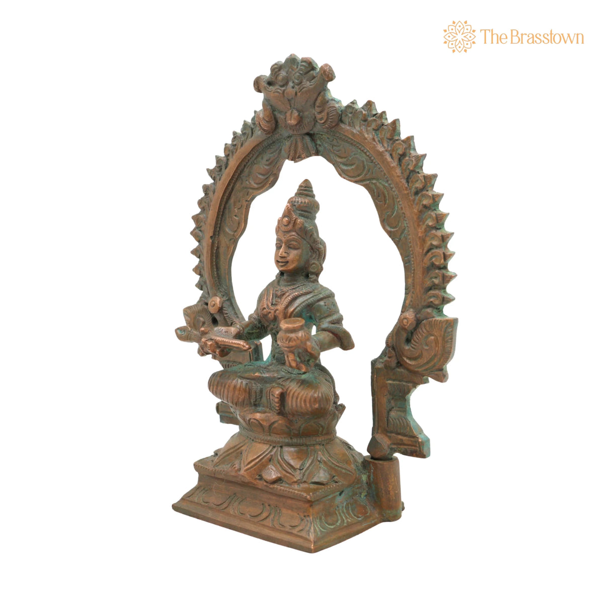 Handcrafted Bronze Annapurna Devi Idol – Panchaloha Annapoorna, Annapurneshwari, Temple &amp; Home Décor 7 Inch 3