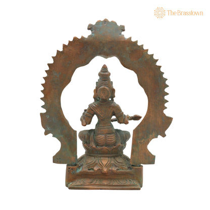 Handcrafted Bronze Annapurna Devi Idol – Panchaloha Annapoorna, Annapurneshwari, Temple &amp; Home Décor 7 Inch 4