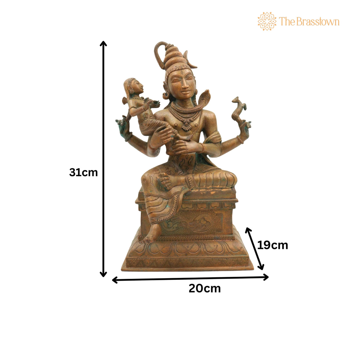 Handcrafted Panchaloha Somaskanda Idol for Puja, Home Mandir &amp; Décor 12.5 Inch 5