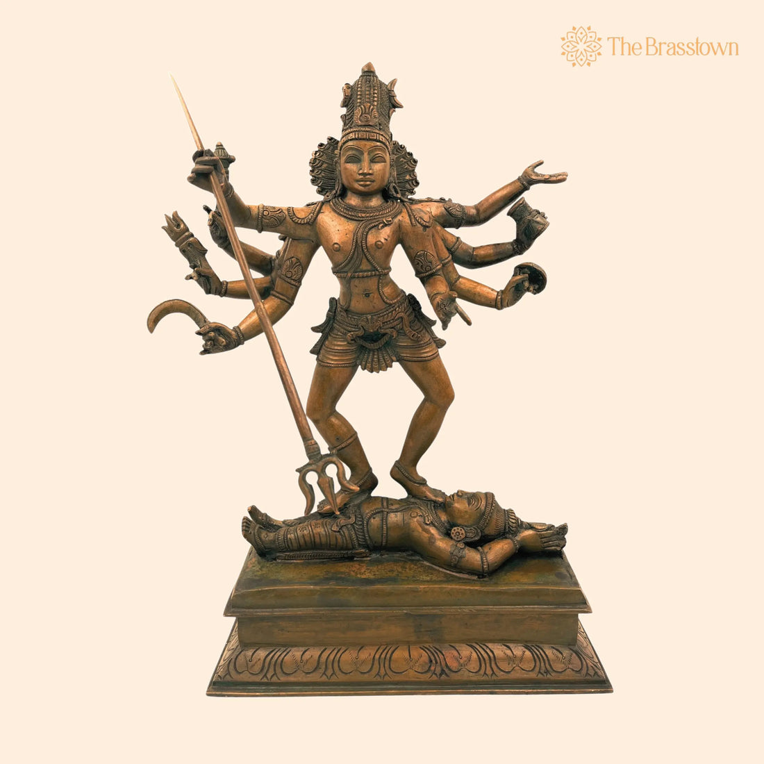 Panchaloha Bronze Lord Shiva Idol – Handcrafted Kala Samhara Murthy, Kaala Samhara Silai, Kaala Samhaaram, Shiva Sculpture for Temple 16 Inch 1