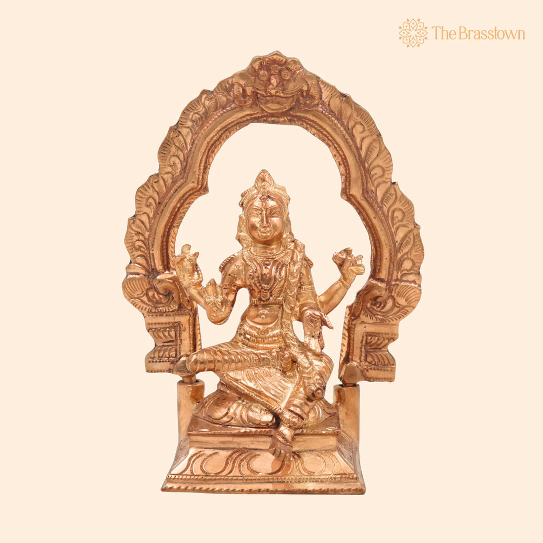Handmade Bronze Balambika Idol – Panchaloha Balaambike Murti, Bala Tripurasundari Statue for Temple, Puja &amp; Home Décor 7 Inch 1