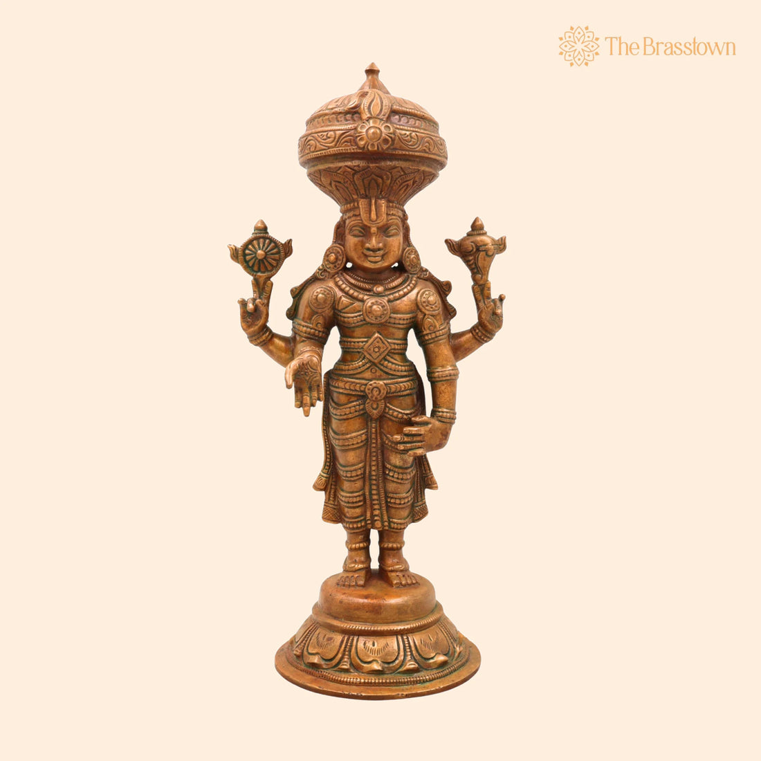 Bronze Venkateshwara Idol – Handcrafted Lord Balaji Tirupati Panchaloha Statue, Sri Srinivasa Murti for Home Temple &amp; Pooja 11 Inch 1