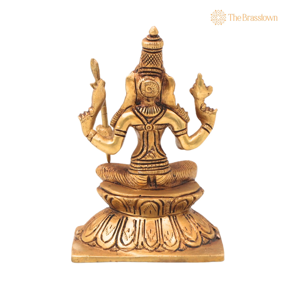Brass Rajarajeshwari Idol – Handcrafted Kamakshi Shodashi Devi Statue for Puja &amp; Home Décor 5.5 Inch 4