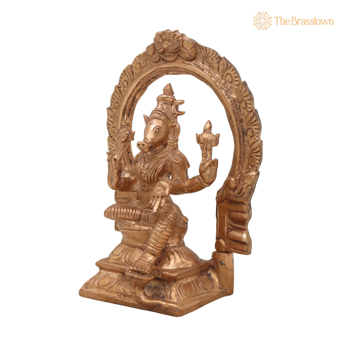 Handcrafted Bronze Panchaloha Varahi Amman Devi Idol for Puja, Home Mandir &amp; Décor 6 Inch 3