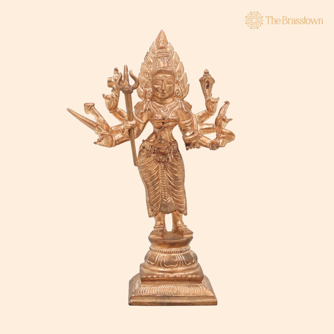 Handcrafted Bronze Mariamman / Mariyamma Panchaloha Idol for Puja, Home Mandir &amp; Décor 6.5 Inch 1