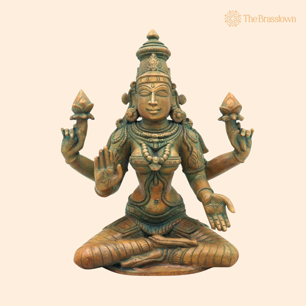 Handmade Panchaloha Bronze Mahalakshmi Idol – Temple &amp; Home Décor 7 Inch 1