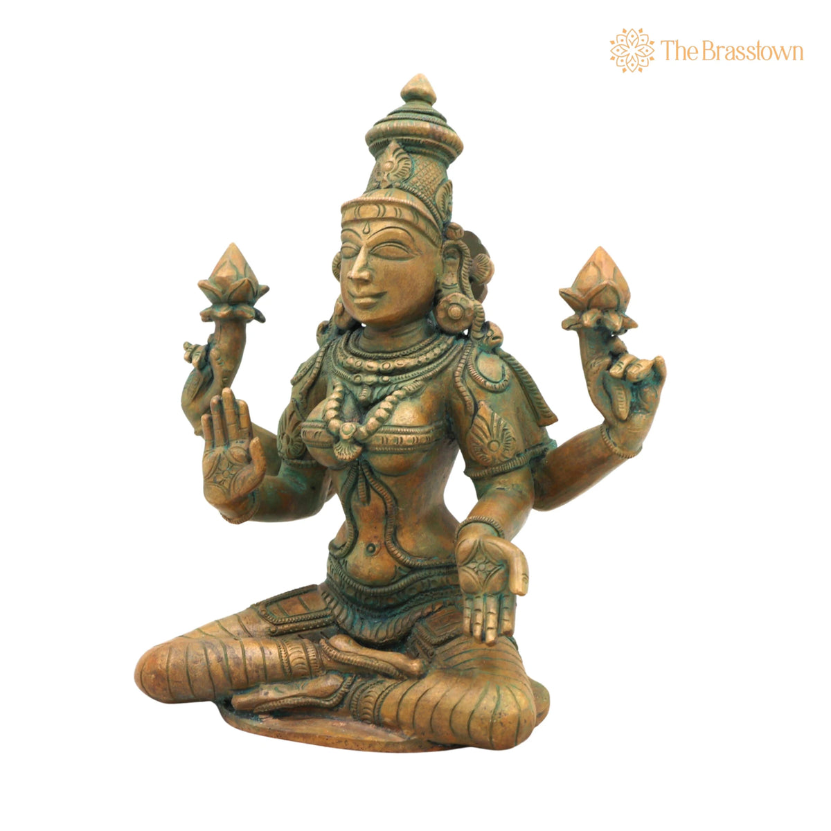 Handmade Panchaloha Bronze Mahalakshmi Idol – Temple &amp; Home Décor 7 Inch 3