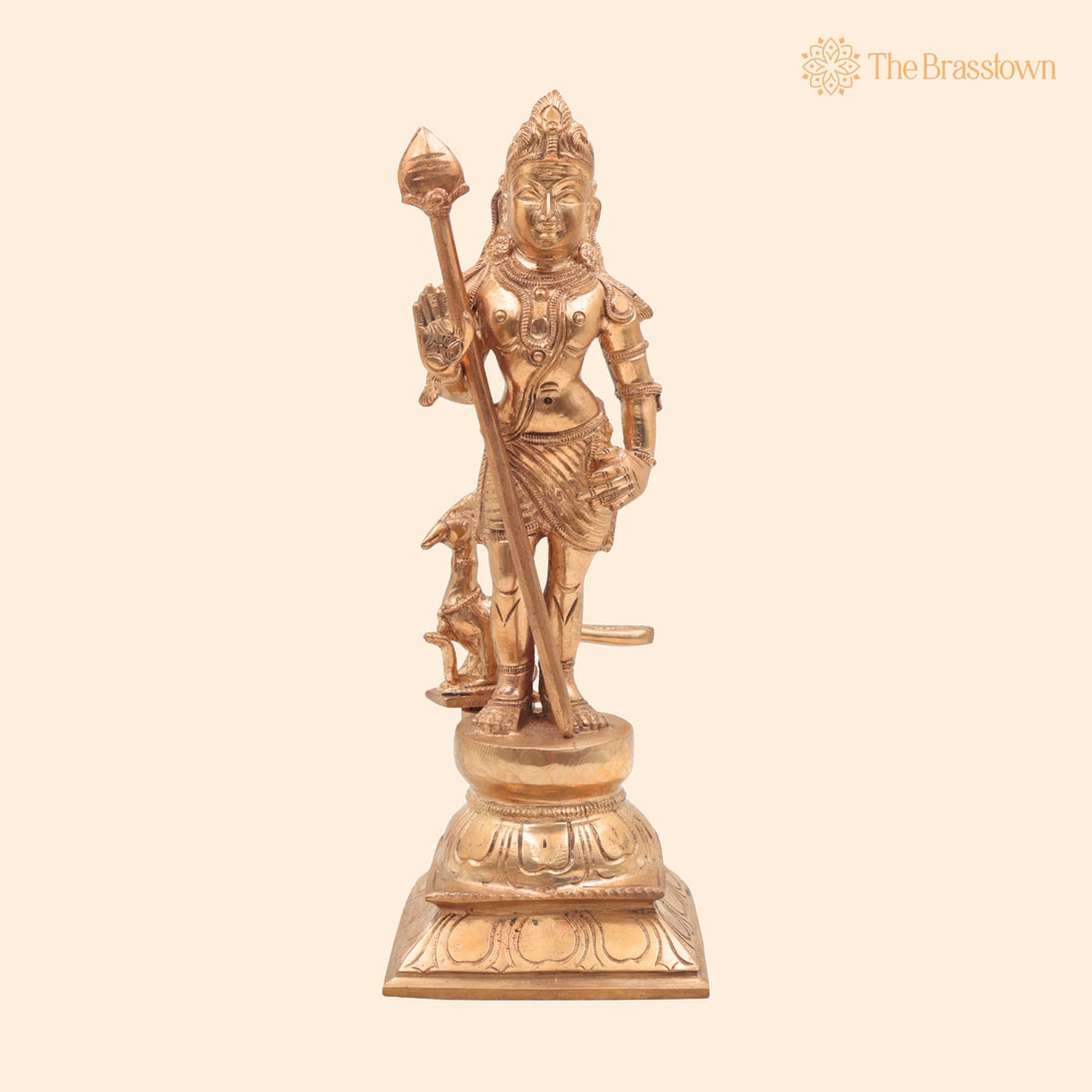 Handcrafted Bronze Murugan Idol – Panchaloha Subramanya, Skanda, Karthikeya, Arumugan, Vel Murugan Statue for Home Temple &amp; Pooja 10 Inch 1