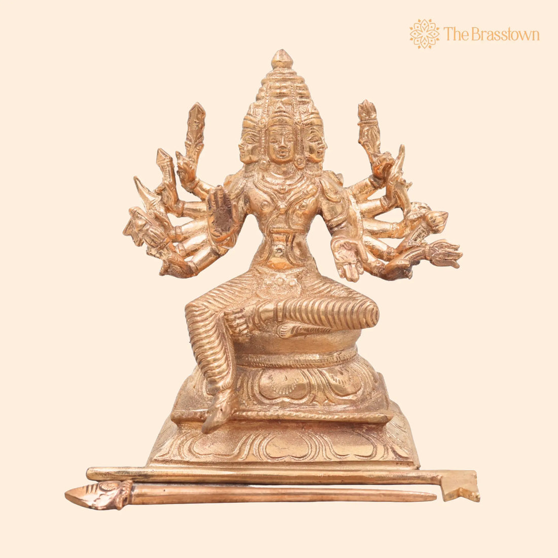 Handcrafted Bronze Murugan Idol – Panchaloha Subramanya Skanda Velan Sculpture for Home Temple &amp; Pooja 5.5 Inch 1