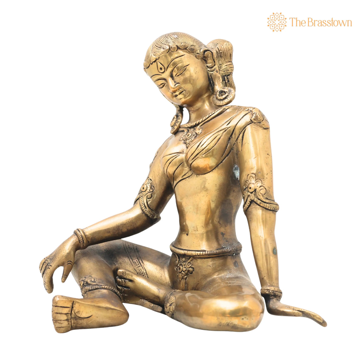 Brass Parvati Face Idol – Handcrafted Décor &amp; Spiritual Gifts 9 Inch 2