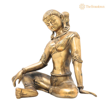 Brass Parvati Face Idol – Handcrafted Décor &amp; Spiritual Gifts 9 Inch 2