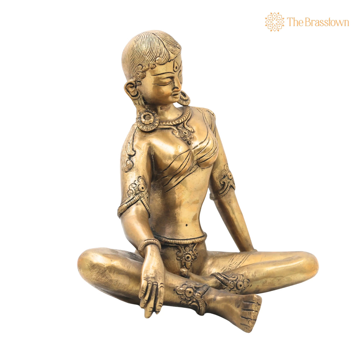 Brass Parvati Face Idol – Handcrafted Décor &amp; Spiritual Gifts 9 Inch 3