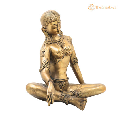 Brass Parvati Face Idol – Handcrafted Décor &amp; Spiritual Gifts 9 Inch 3