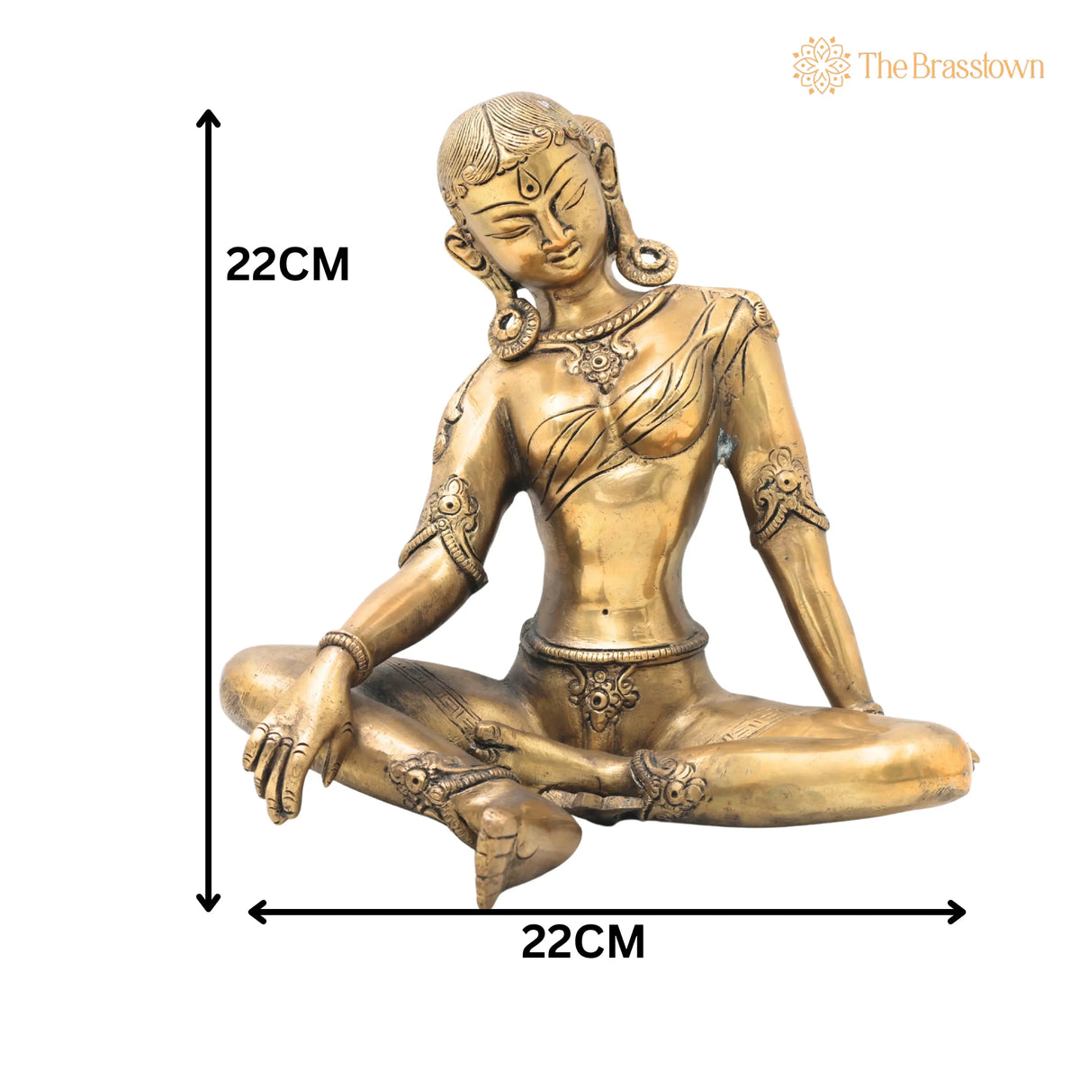 Brass Parvati Face Idol – Handcrafted Décor &amp; Spiritual Gifts 9 Inch 5